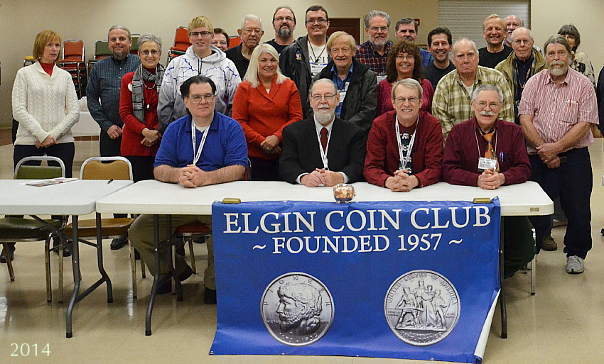 Elgin Coin Club members in December, 2014.
