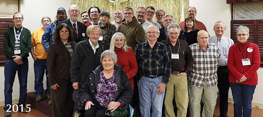 Elgin Coin Club members at their Christmas party in December, 2015.